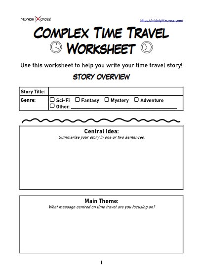 Time Travel Story Worksheet Preview 1